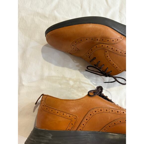 Wolf & Shepherd Men's 8 Crossover Wingtip Italian Leather Hybrid Dress Shoes - Picture 9 of 16